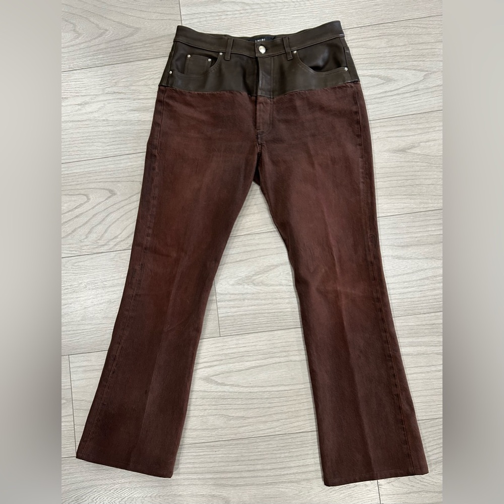 Amiri Hybrid Denim/Leather Bootcut Sz31